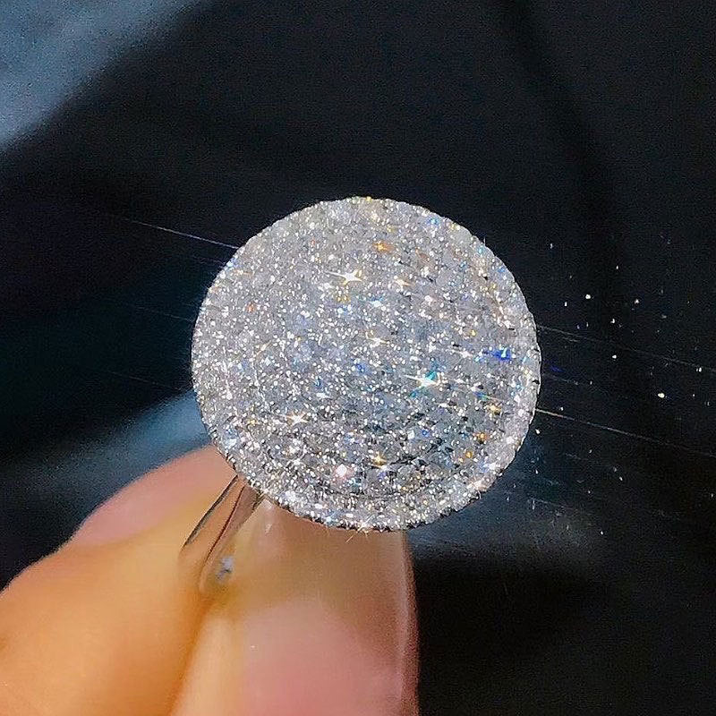 Exquisite Full Diamond Disc Set High Quality Rings