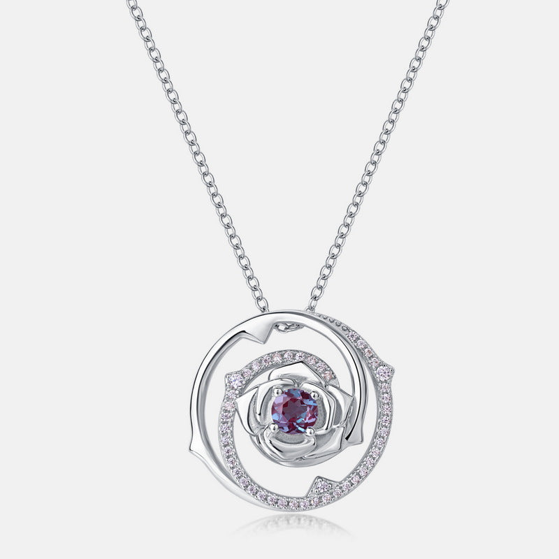 Colliers populaires de mode de chaîne de clavicule de pendentif de Rose de luxe