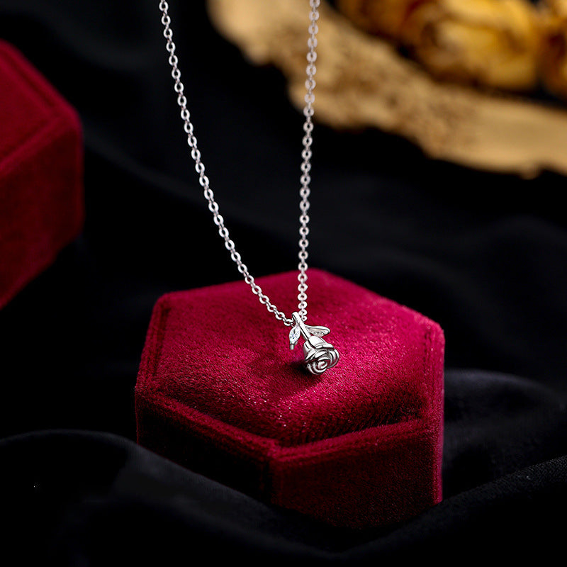 Collier avec pendentif tulipe pour femme, Niche en argent Sterling de Style coréen
