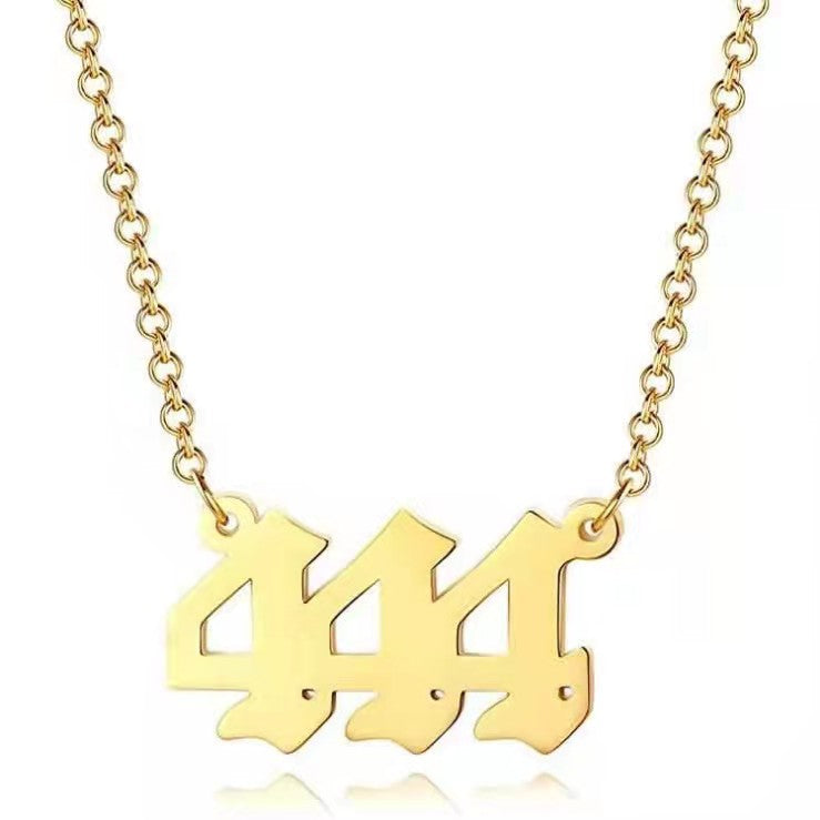 Women's Stainless Steel Lucky Digital Simple Titanium Necklaces