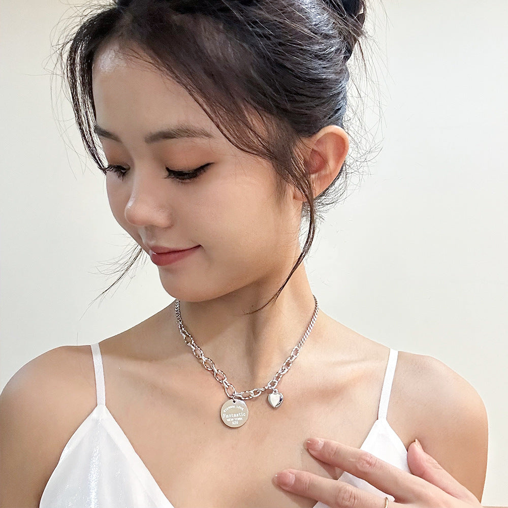 Colliers de coeur d'amour extravagants légers Hip Hop