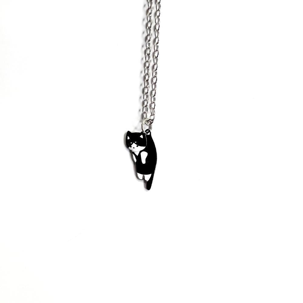 Cat Black Print Brown Siamese Kitten Necklaces