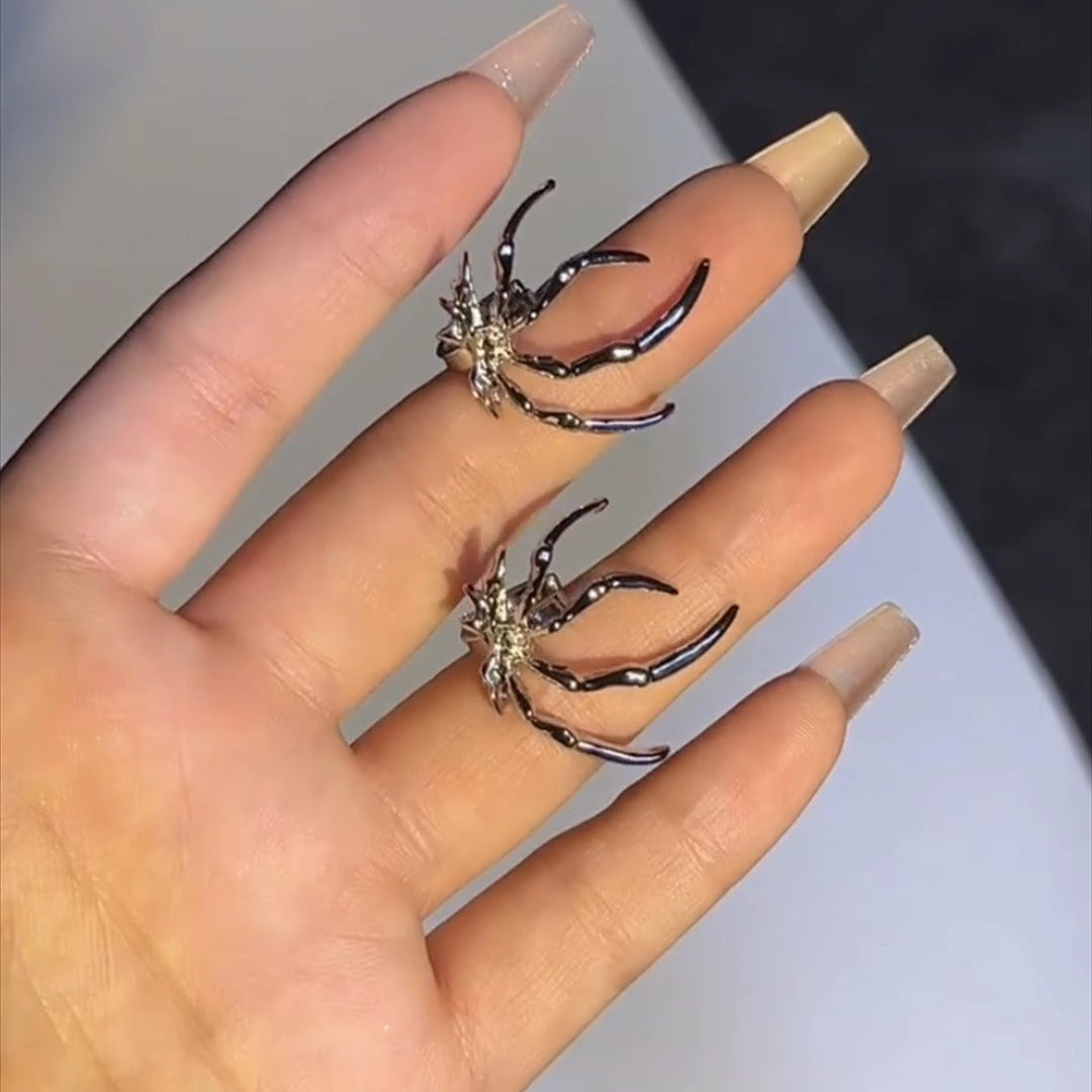 Women's Trendy Cool Retro Metallic Spider Unique Design Ear Clip