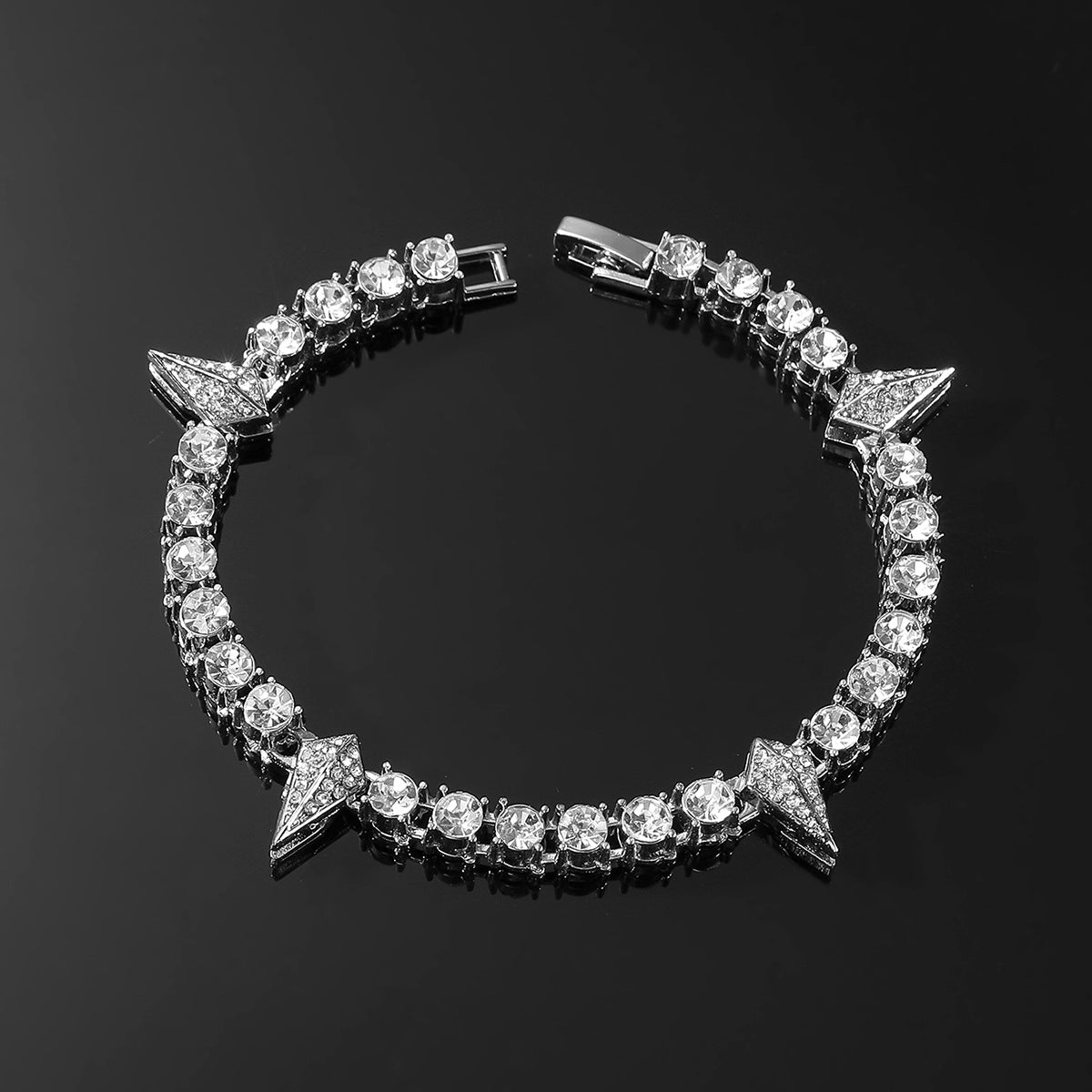 Style Drop-shaped Diamond Stitching Cuban Link Chain Hipster Nightclub Necklaces