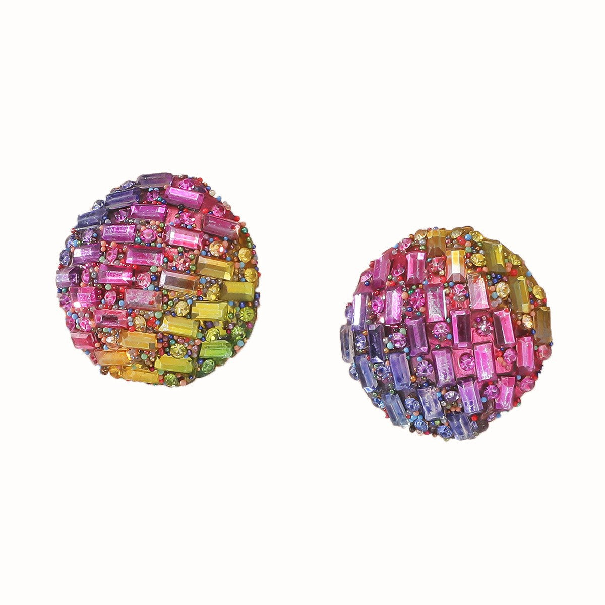 Damen-Ohrringe mit vollem Diamanten in Regenbogenfarben, Abendkleid-Accessoires