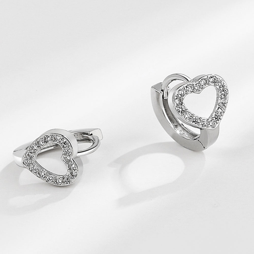 Women's Style Metal Heart Eardrop Design High-grade Rings