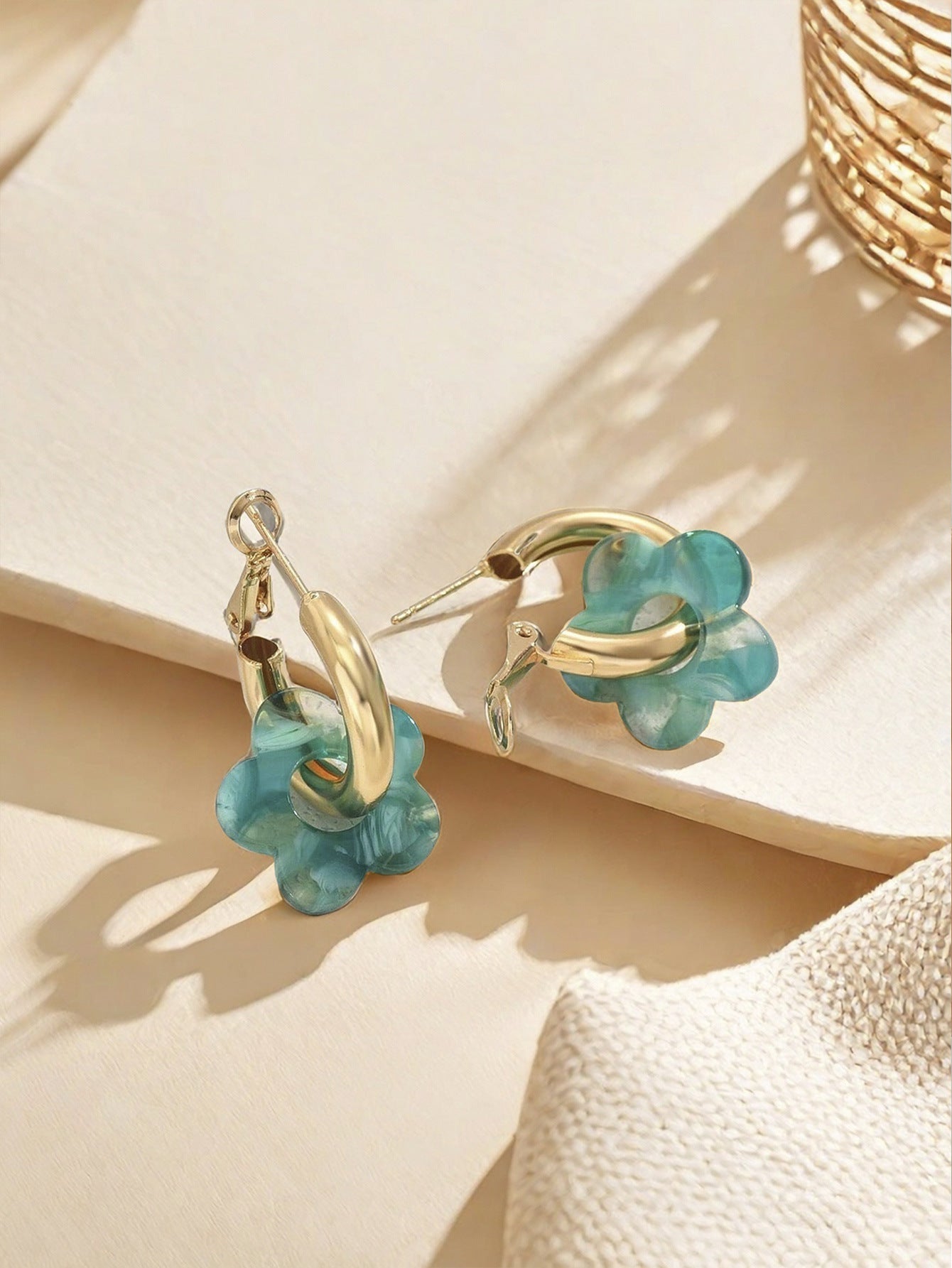 Women's Fashion Beautiful Flowers For Niche Design Colorful Rings