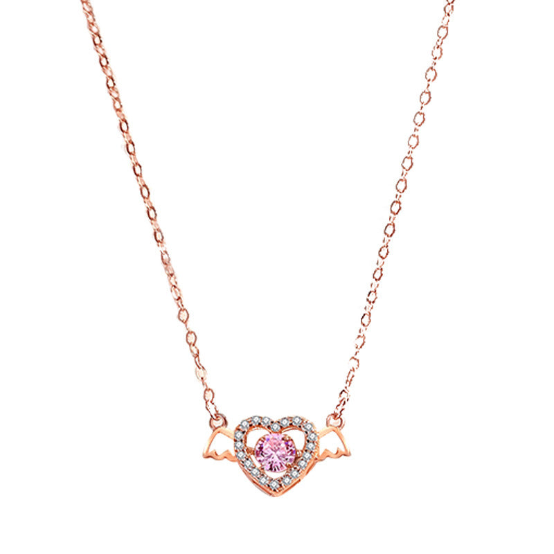 Colliers en forme de cœur pulsatile de Style coréen pour femmes, Love Smart Sterling Sier