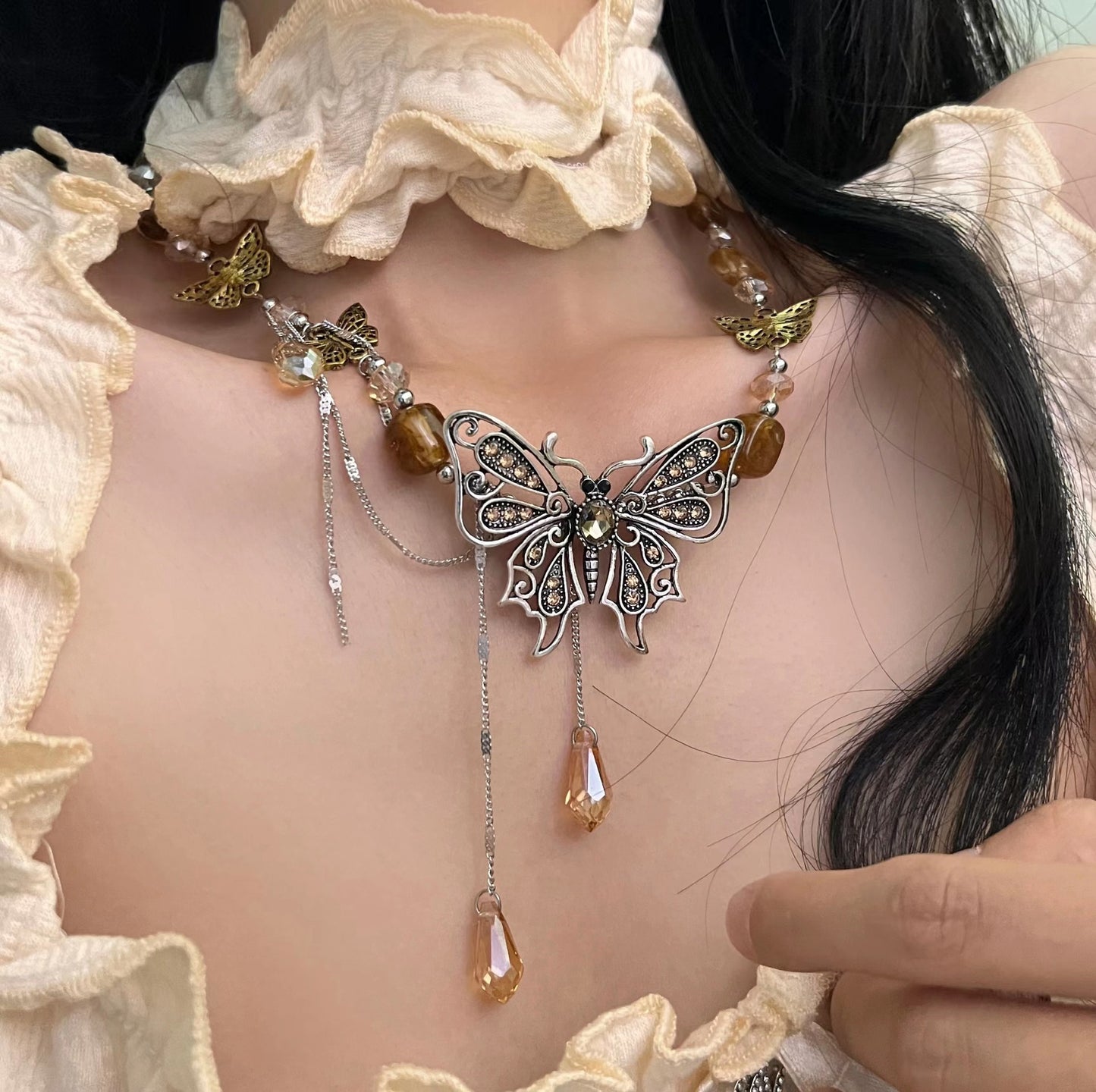 Colliers de luxe ethniques légers de Style chinois pour femmes, Design minoritaire