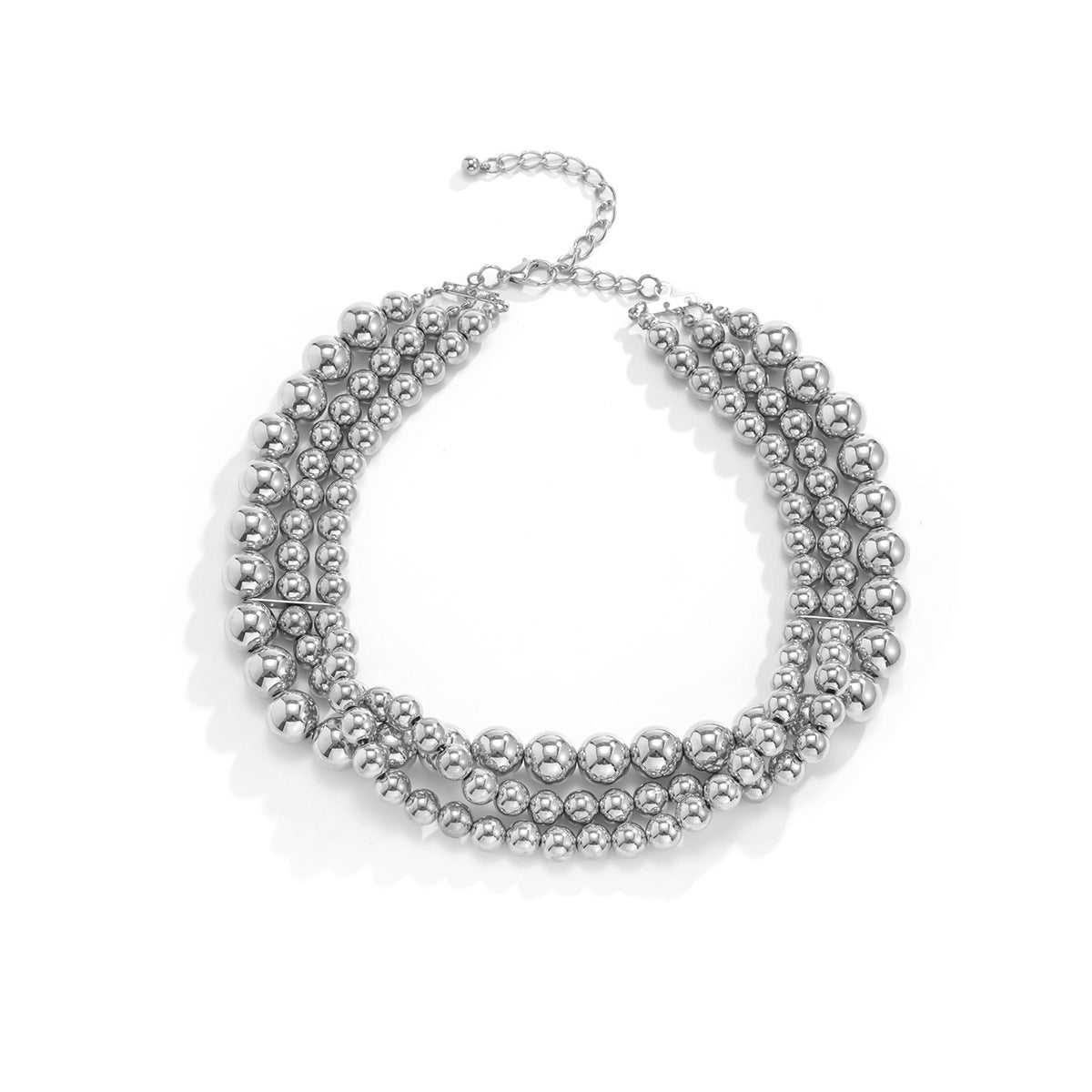 Colliers simples à perles pour femmes, ornement exagéré, jumeaux, Punk, minorité