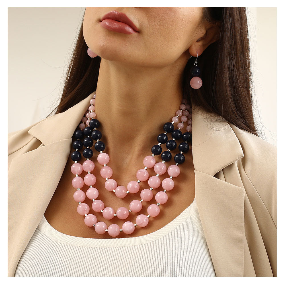 Ornement exagéré de mode pour femmes, perles simples pour colliers