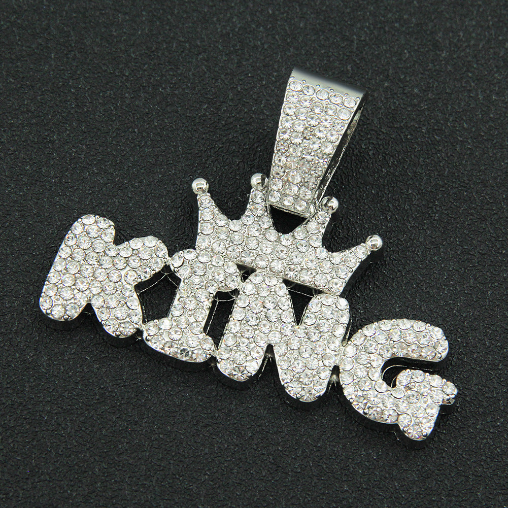 Letter Pendant Male Cuban Link Chain Necklaces