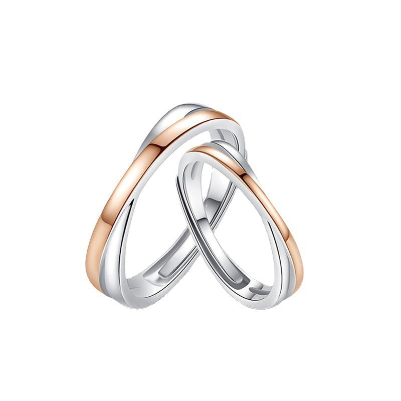 Doppelte Knoten Mobius Paar Mode kreative Ringe