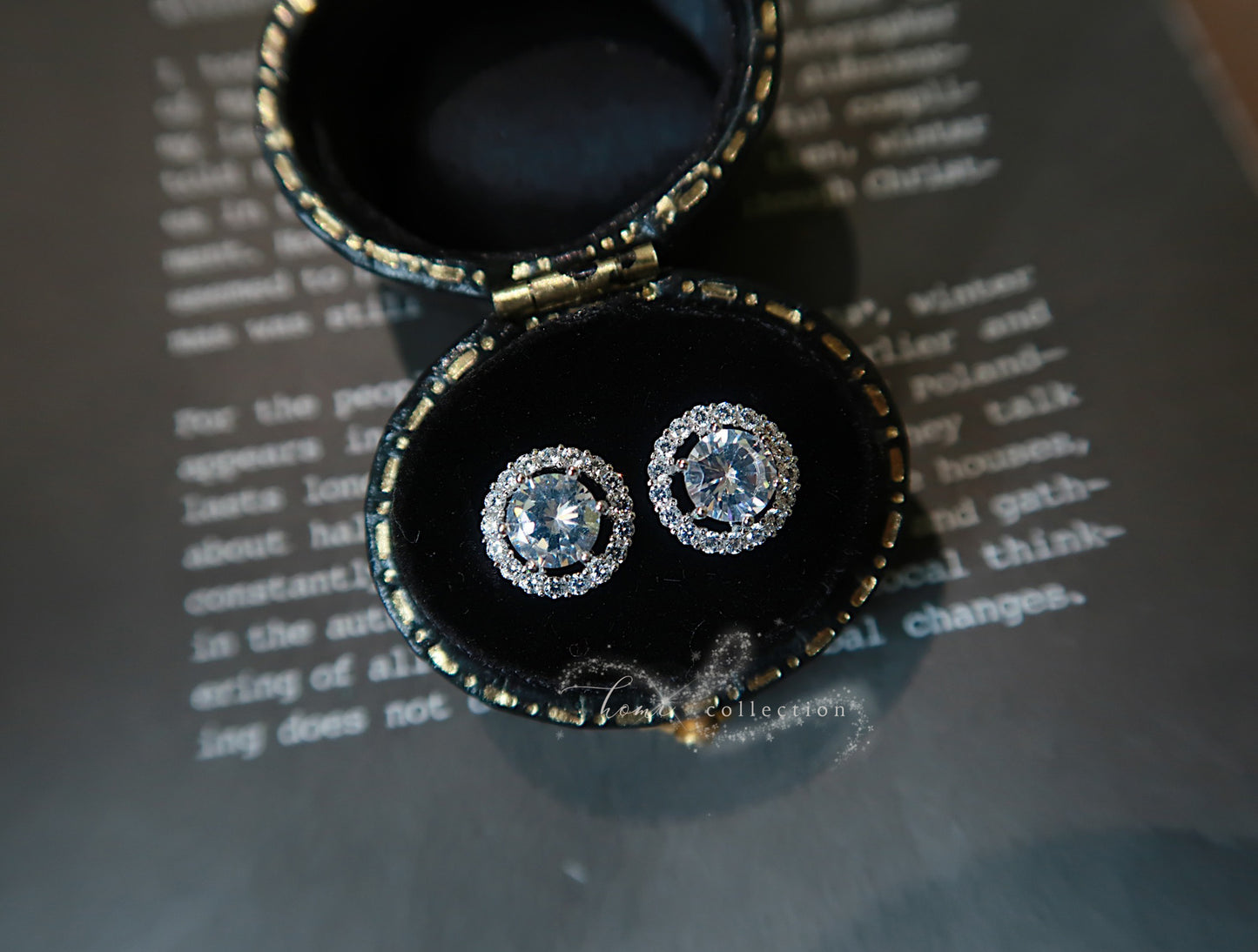 Sier Female Simple Temperamental Inlaid Refined Earrings