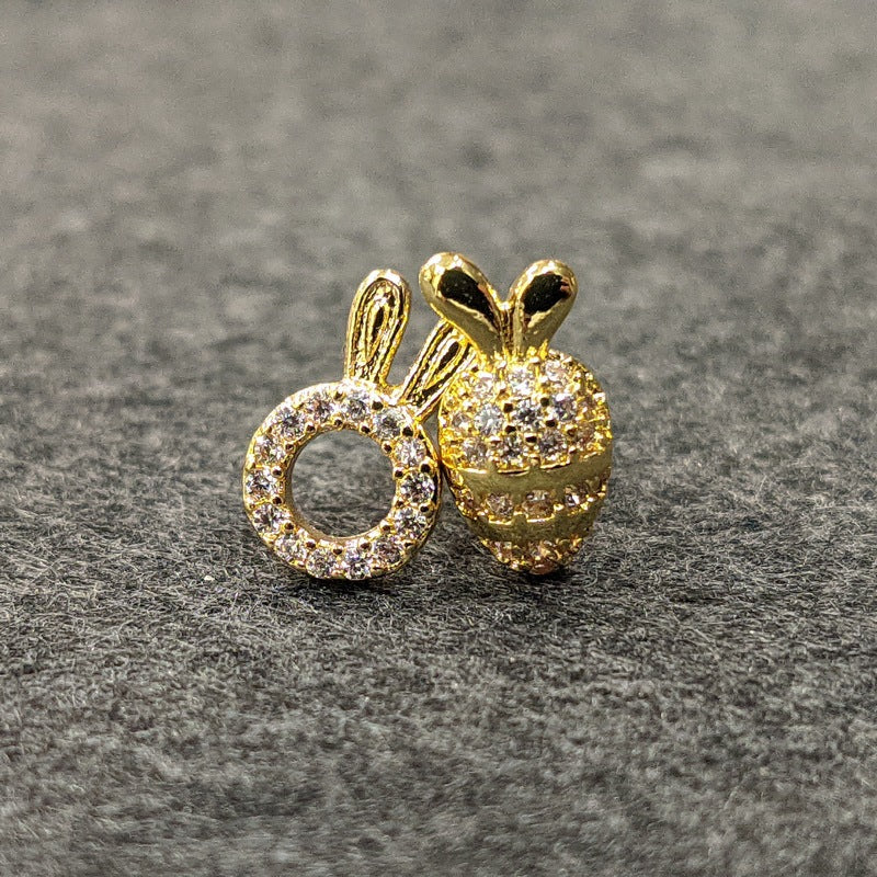Women's Niche Design Asymmetric Small Simple Cute Sleeping No Earrings