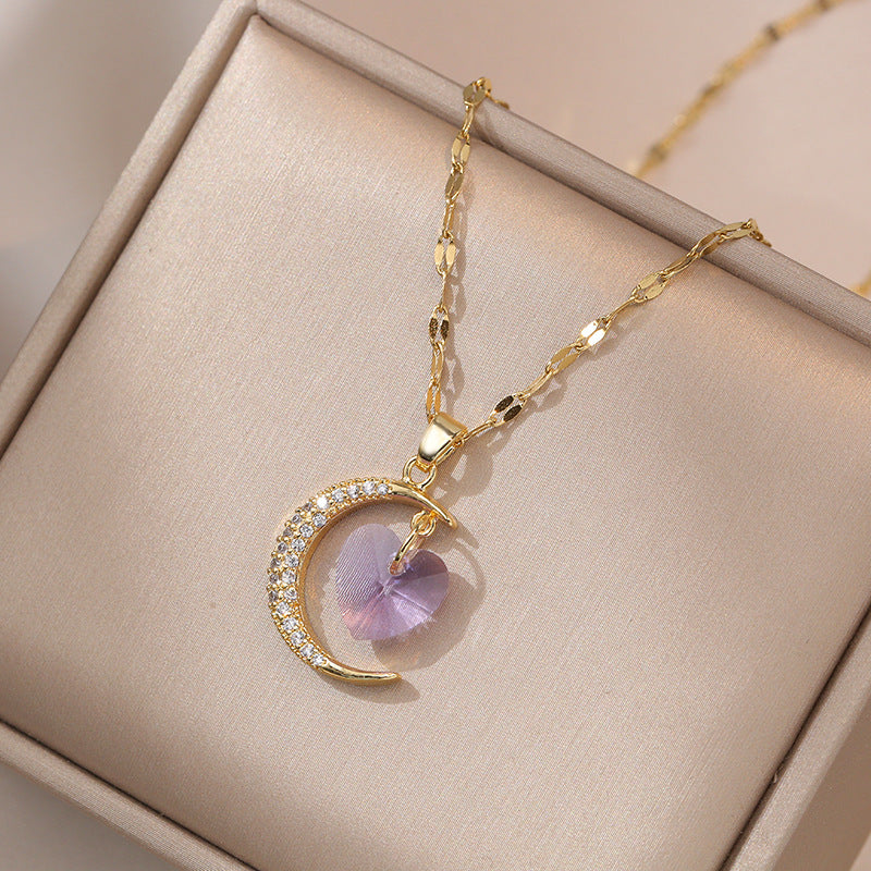 Colliers simples de conception minoritaire de luxe en cristal de Zircon