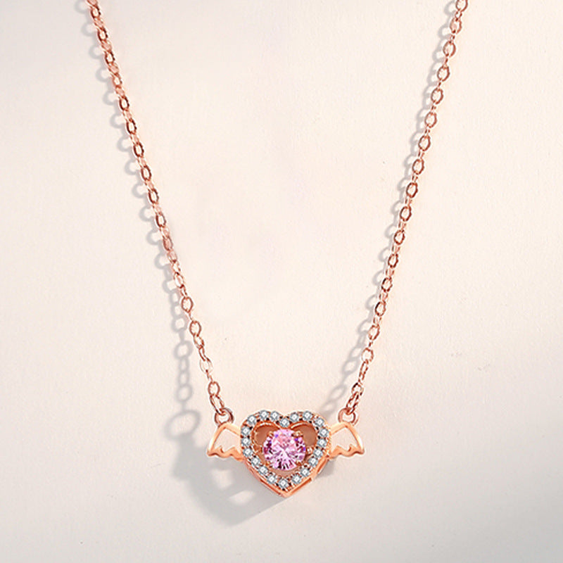 Colliers en forme de cœur pulsatile de Style coréen pour femmes, Love Smart Sterling Sier