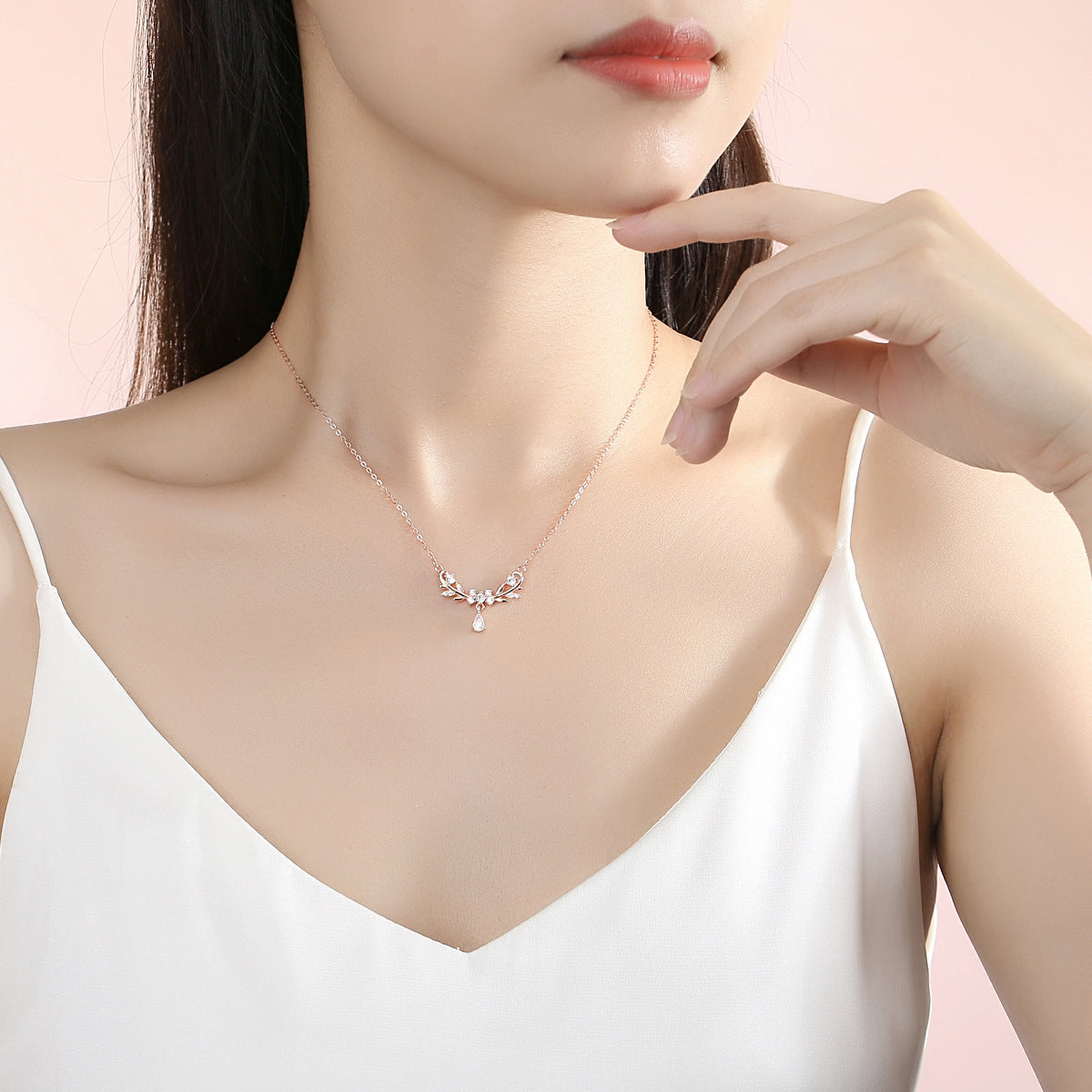 Women's Clavicle Chain With You Fresh Branches Necklaces