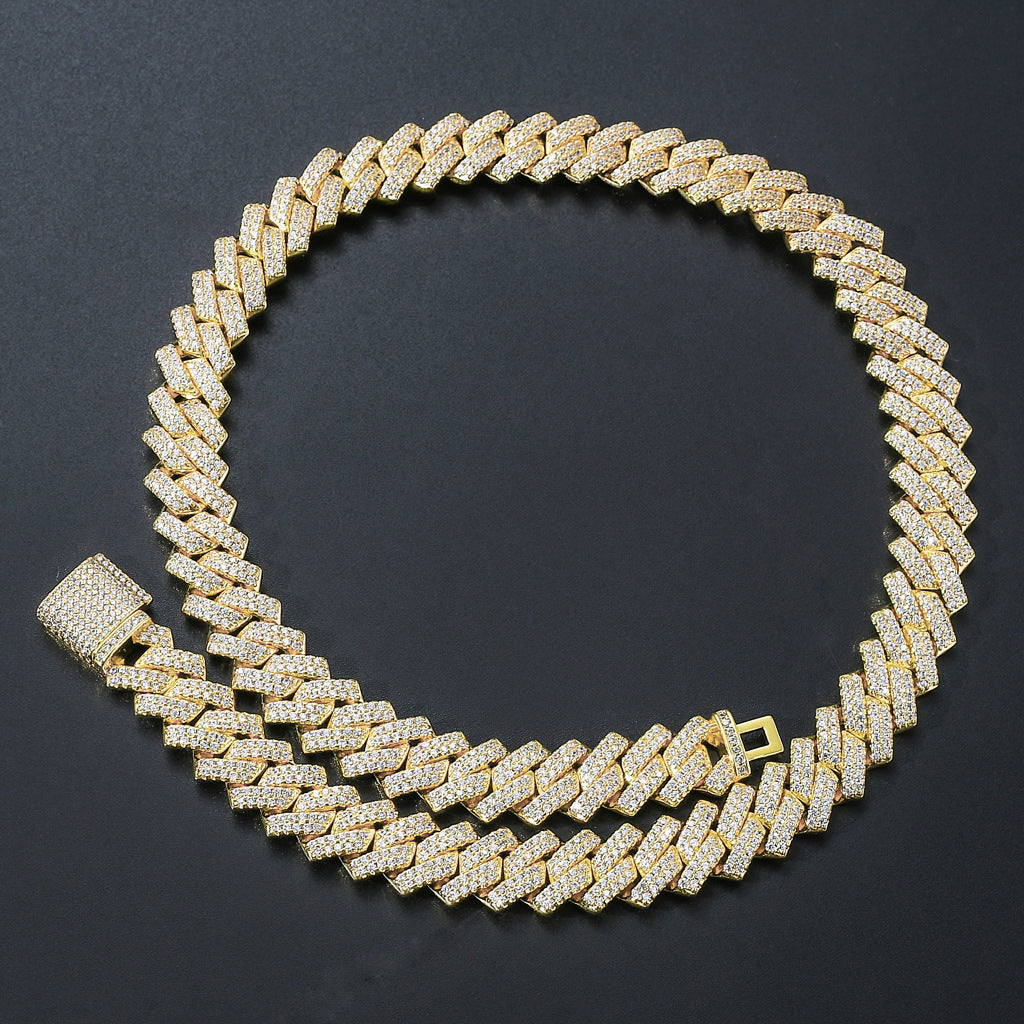 Colliers en Zircon incrustés de cuivre cubain Hop Bar pour hommes