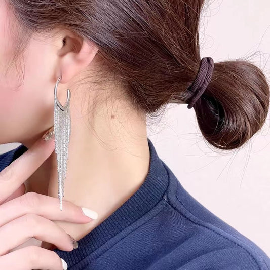 Women's Tassel Geometric Fashion Personality Metal Chain Earrings