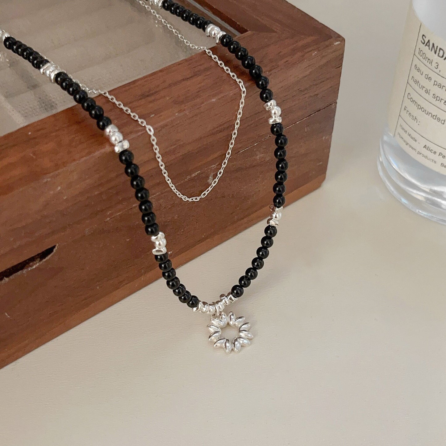 Women's Sier Sterling Stacked High-grade Sweater Chain Necklaces