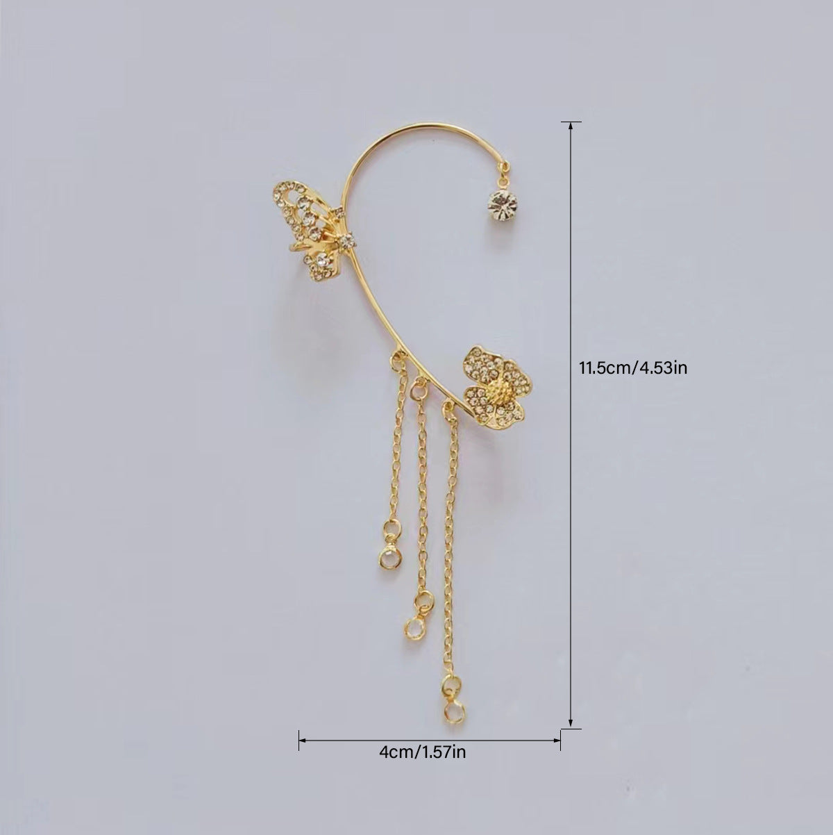 Personalized Design Butterfly No Piercing Hooks Female Ear Clip