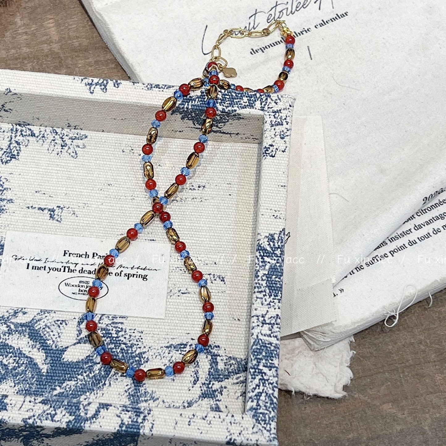 Women's Colorful Beaded Handmade Exquisite Clavicle Chain Necklaces