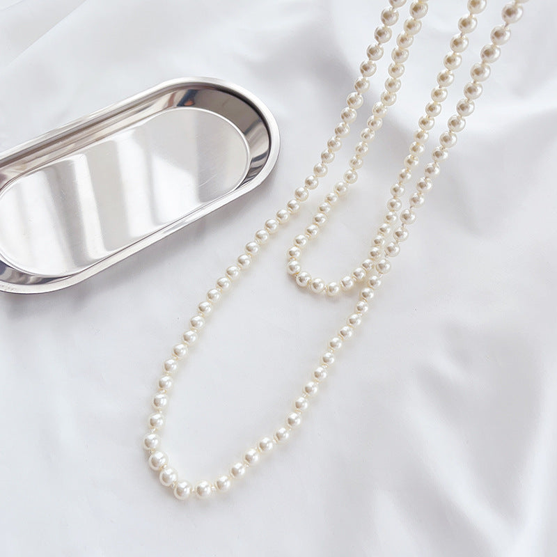 Chaîne de pull longue pour femmes, décorations légères, colliers minoritaires de luxe