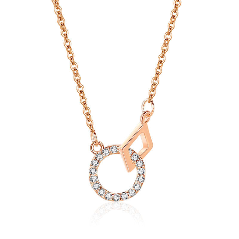 Women's Sterling Sier Fashion Geometry Pattern Summer Cold Necklaces