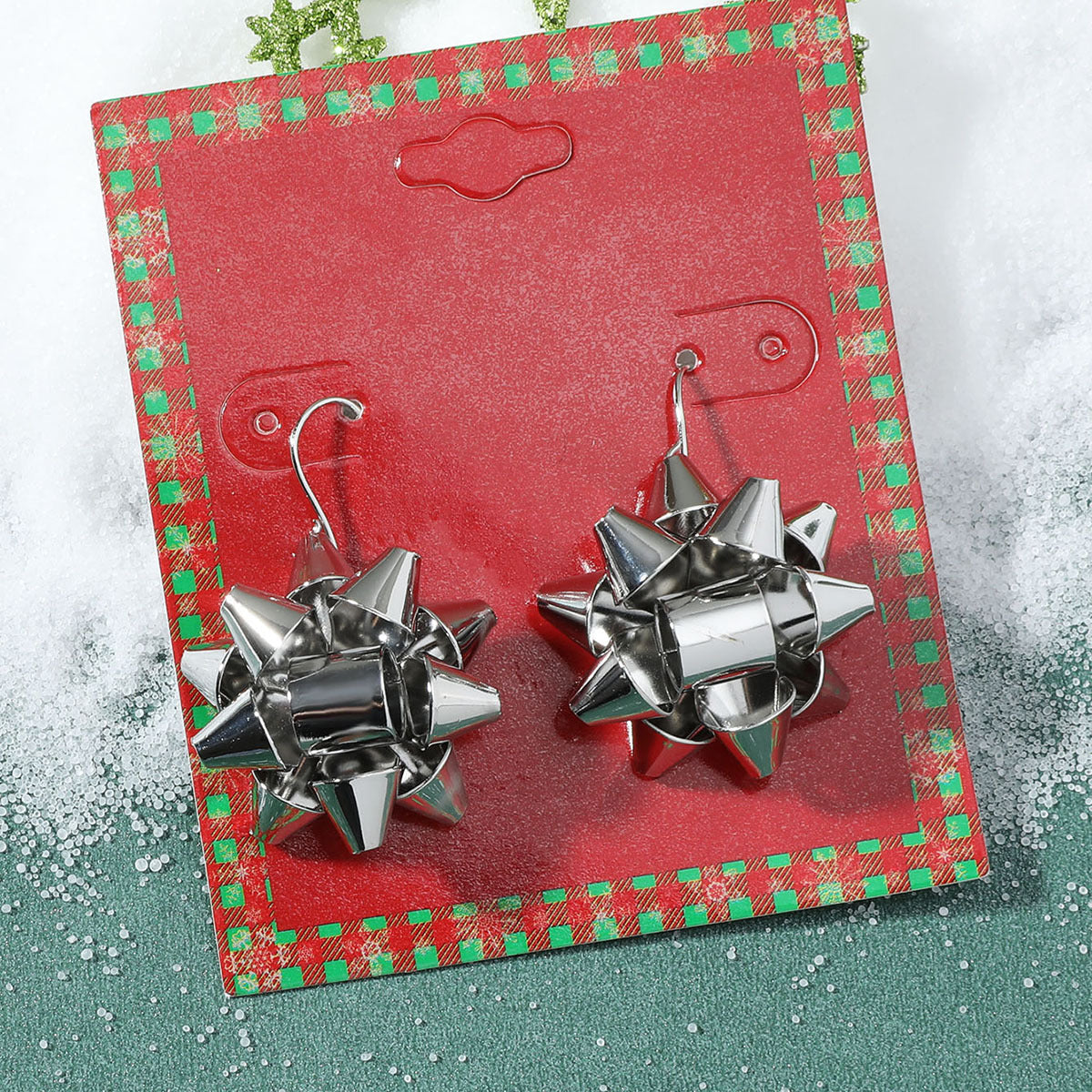 Cute Fashion Alloy Dripping Elk Snowflake Ear Earrings