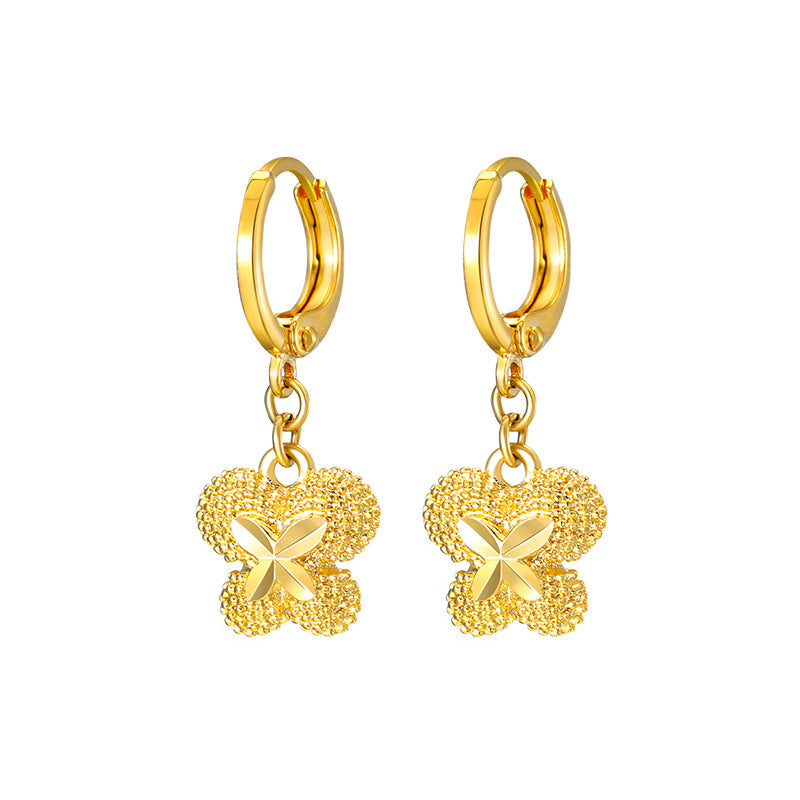 Women's Jewelry Gold Plated Mother Style Ear Clip Earrings