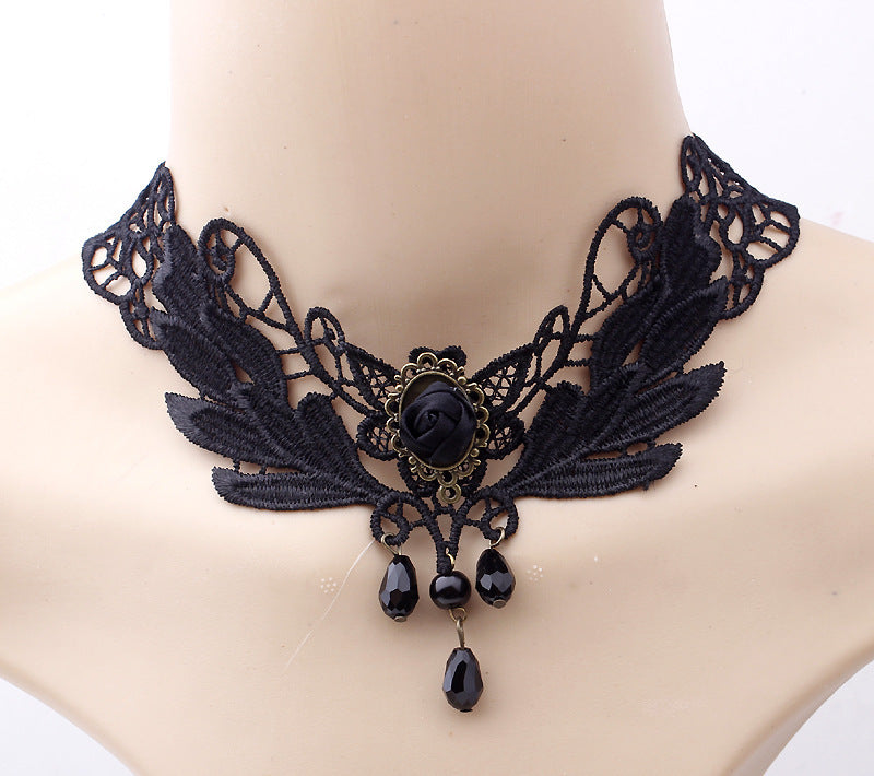 Fashion Female Lace Short Halloween Accessories Necklaces