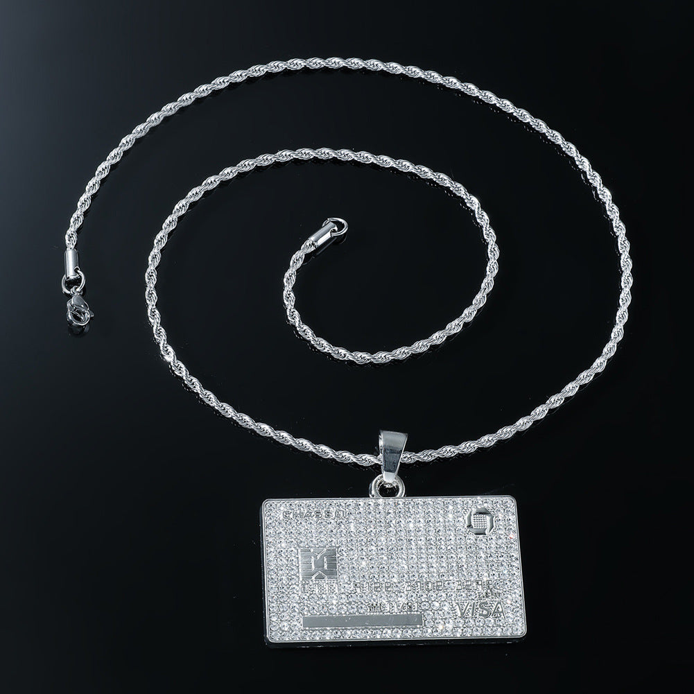 Colliers Hipster avec pendentif carte en or, boîte de nuit personnelle