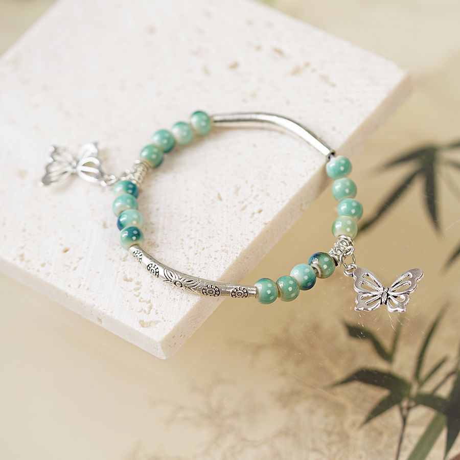 Handmade Ceramic Mori Style Female Ethnic Bracelets