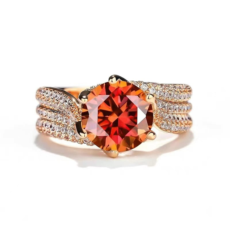Big Diamond Iii Love Imitation Moissanite Rings