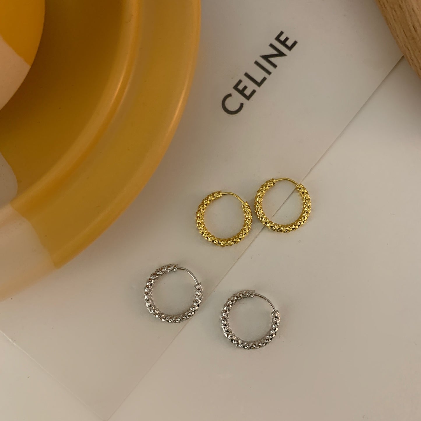 Damen-Ohrringe aus Stahl, nicht verblassend, geometrisch, sternenklar, für schlichte Ohrringe