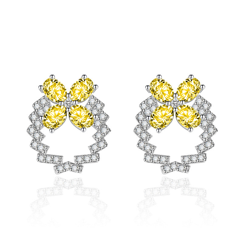 Women's Four Leaf Clover Ear Fashion Small Fresh Sier Earrings