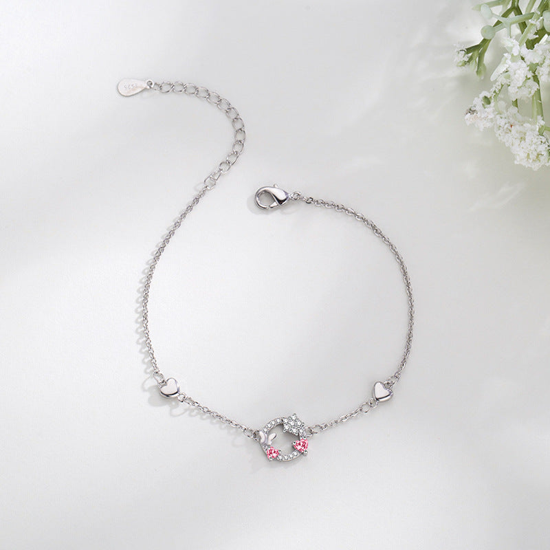 Love Heart Pink Vielseitige modische High-Armbänder