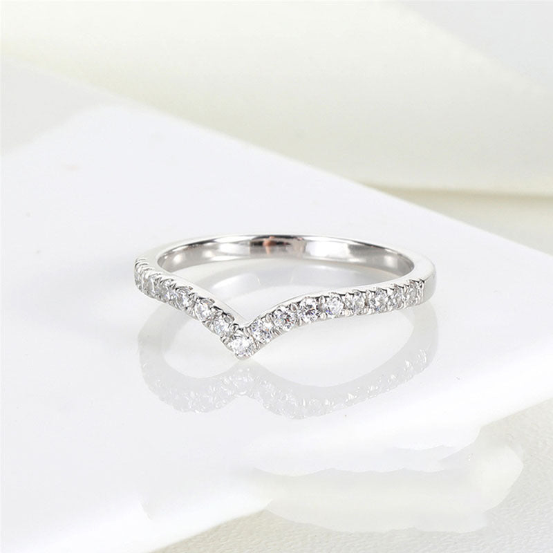 Women's Row Diamond Titanium Steel Design Advanced Rings