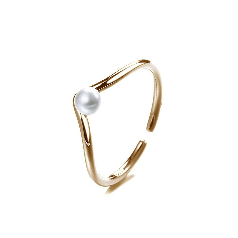 Style Pearl Opening Female Trendy Retro Rings
