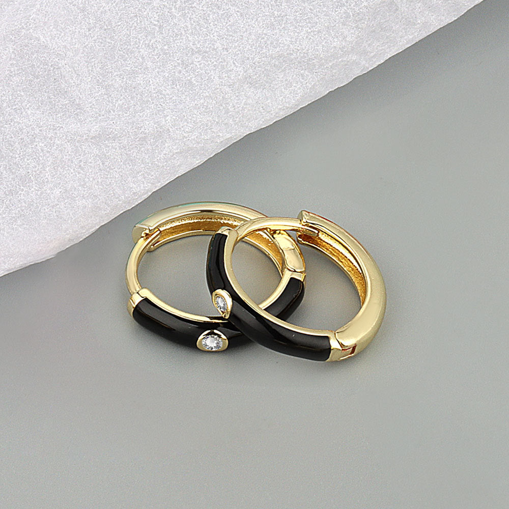 Candy Color Dripping Oil Ear Clip Earrings