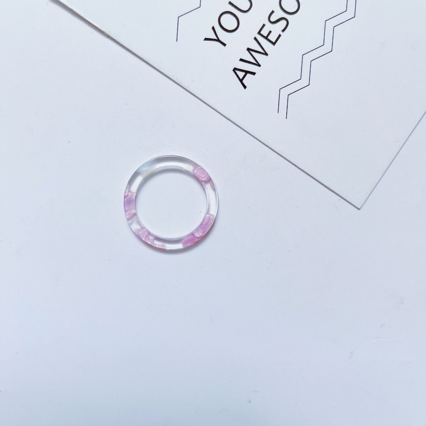 Acrylic Acetate Simple Fashion Young Personalized Rings