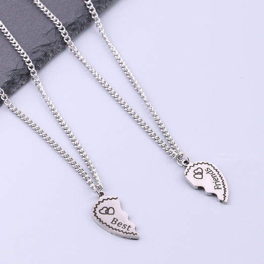 Accessories Fashion Good Friend Heart-shaped Letter Necklaces