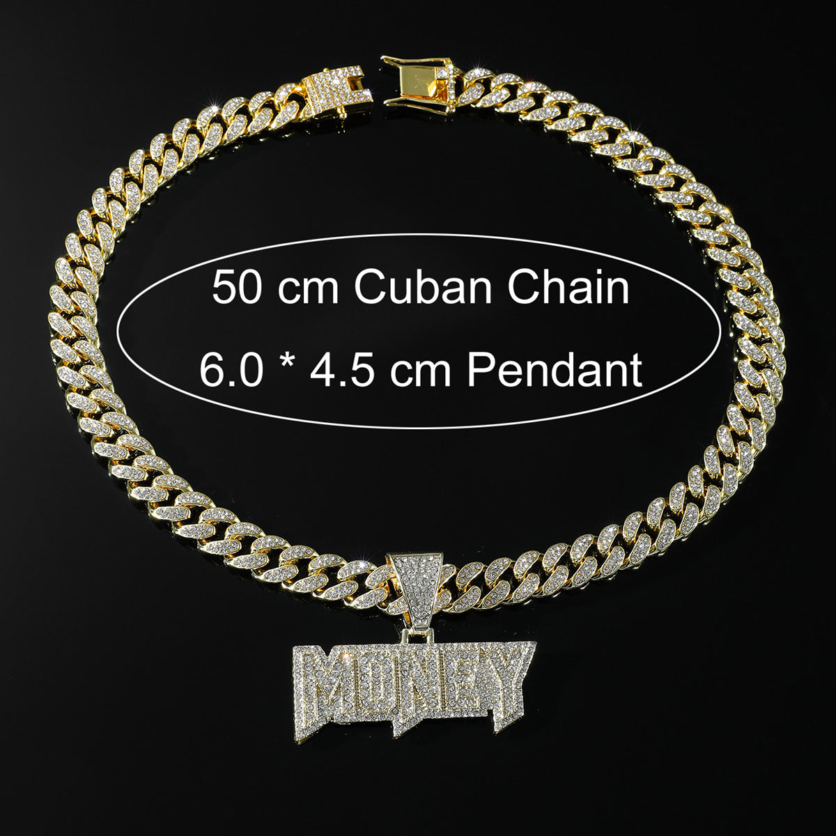 Colliers de clavicule à chaîne à maillons cubains punk exagérés