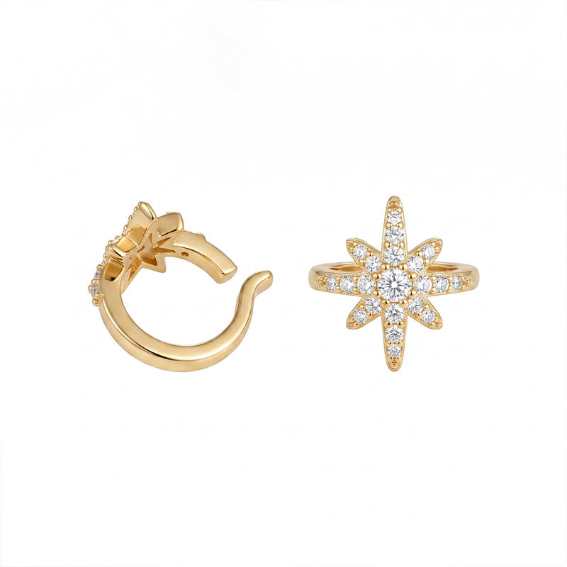Women's Design Small Simple Temperamental Cold Style No Pierced Micro Inlaid Ear Clip