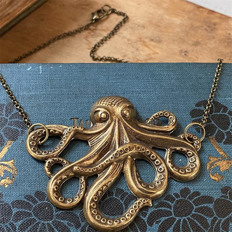 Hipster Pirate Octopus Snake Alloy Pendant Retro Necklaces