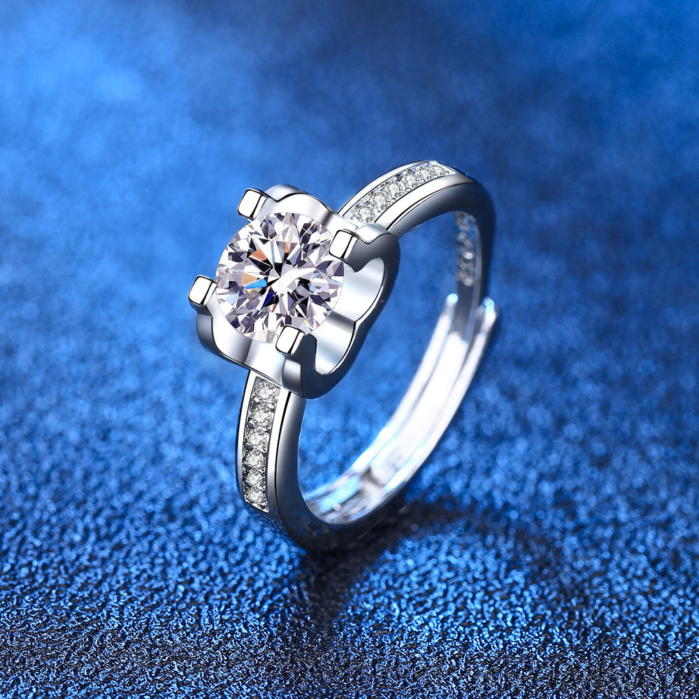Women's Live Broadcast Moissanite Bull Head Diamond Order Rings