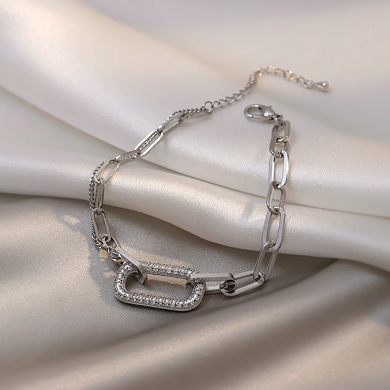 Women's Affordable Luxury Fashion Simple Rhinestone Personalized Bracelets