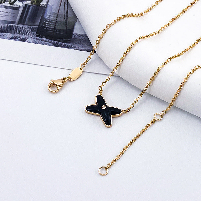 Natural White Shell Female Rose Gold Necklaces