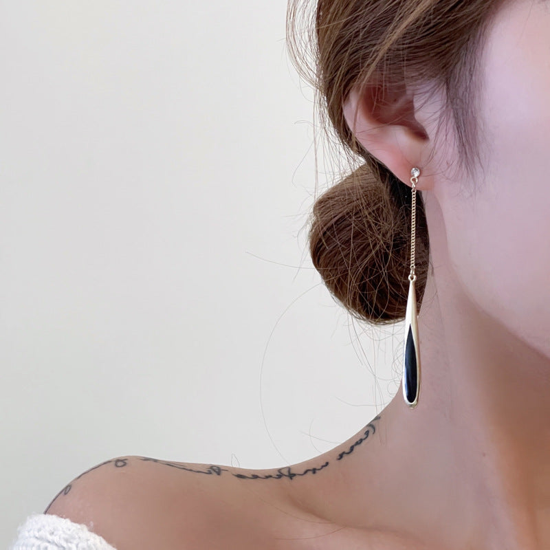 Nadel-Retro-Stil, lange, elegante, schlichte Ringe